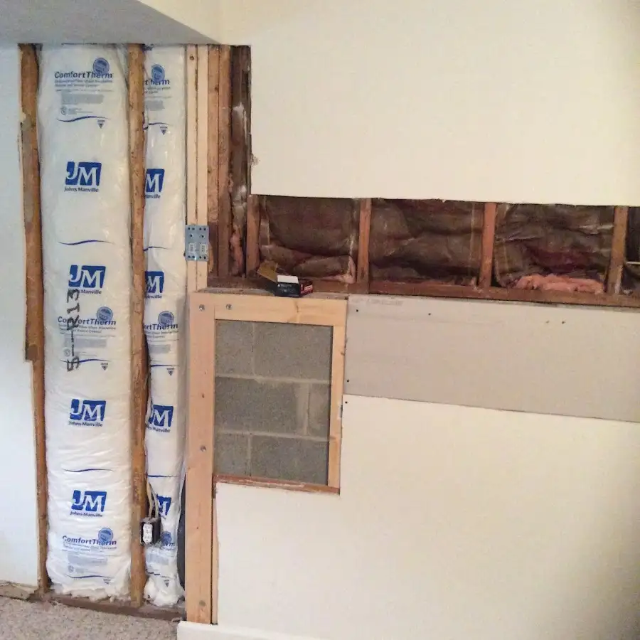 Wall insulation replacement during Contents Cleaning & Restoration in Heber Springs